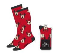 CERDÁ LIFE'S LITTLE MOMENTS Calcetines Diseño caras Minnie Rojo Talla 36-43 Cómodos y Suaves - Calcetines con Estilo Único y Licencia Oficial
