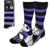 CERDÁ LIFE'S LITTLE MOMENTS Calcetines Pesadilla Antes de Navidad, Nightmare Before Christmas Rayas Moradas, 38/45 Unisex Adulto