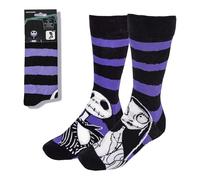 CERDÁ LIFE'S LITTLE MOMENTS Calcetines Pesadilla Antes de Navidad, Nightmare Before Christmas Rayas Moradas, 38/45 Unisex Adulto