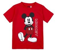 CERDÁ LIFE'S LITTLE MOMENTS Camiseta Infantil de Mickey Mouse, Color Rojo, Talla de 3 Años, Camiseta de Manga Corta, Elaborada con 100% Algodón de 145 gsm, Estampado de Mickey