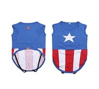 CERDÁ LIFE'S LITTLE MOMENTS - For Fan Pets, Camiseta para Perro del Capitan America/Avengers - Licencia Oficial Marvel, Azul