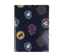 CERDÁ LIFE's LITTLE MOMENTS - Carpeta Escolar Niña de Harry Potter con 3 Solapas Flexibles, Cierre con Gomas Elásticas y Tapa Dura Idónea para Documentos A4 - Licencia Oficial Warner Bros, 2700000259