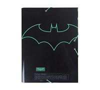 CERDÁ LIFE'S LITTLE MOMENTS - Carpeta Escolar Niño de Batman con 3 Solapas Flexibles, Cierre con Gomas Elásticas y Tapa Dura Idónea para Documentos A4 - Licencia Oficial DC (2700000256)