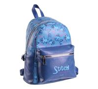 CERDÁ LIFE'S LITTLE MOMENTS Casual Polipiel de Stitch-Licencia Oficial Disney para Mujer, Azul, Pequeña-Mochila Mini Perfecta para Llevar Todas Tus Cosas ordenadas