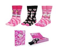CERDÁ LIFE'S LITTLE MOMENTS CERDÁ Life'S Little MOMENTES | 3 Calcetines Disney Alicia 36/43 Cómodos y Suaves, Multicolor, Talla única Unisex Adulto