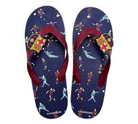 Chanclas Flip Flop FC Barcelona Unisex Adulto - 100% EVA Ligero y Cómodo, Color Azul Marino con Tira Granate y Escudo, Calzado Verano para Playa y Piscina