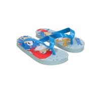 Chanclas Flip Flop Sonic Niño - Sandalias Verano Infantiles 100% EVA, Tira Azul y Suela Light Blue con Estampado Sonic, Licencia Oficial para Playa y Piscina