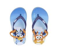 CERDÁ LIFE'S LITTLE MOMENTS Chanclas Infantiles de Bluey, Color Azul, Blanco y Naranja, Talla 24/25, Fabricadas 100% de EVA, Chanclas de Dedo, Estampado de Bluey y Bingo