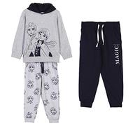 CERDÁ LIFE'S LITTLE MOMENTS Frozen II 3 Piezas-Conjunto de Sudadera de Chandal y Dos Pantalones-Licencia Oficial Disney, Gris, Regular para Niñas