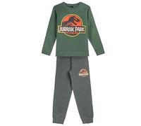 CERDÁ LIFE'S LITTLE MOMENTS Chándal de Jurassic Park - Conjunto Completo de 2 Piezas - Talla 10 Años - Elaborado con Algodón y Poliéster - Colores Verde y Gris - Producto Original Diseñado en España