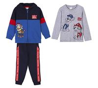 CERDÁ LIFE'S LITTLE MOMENTS Patrulla Canina 3 Piezas-Conjunto de Sudadera, Pantalon de Chandal y Camiseta Manga Larga-Licencia Oficial, Azul, Regular para Niños