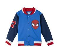 CERDÁ LIFE'S LITTLE MOMENTS | Chaqueta Spiderman Cotton Brushed Baseball Unisex - Chaqueta Spiderman 100% AlgodónCálida y Suave Color Azul, Diseño Exclusivo de Marvel
