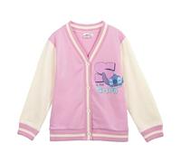 CERDÁ LIFE'S LITTLE MOMENTS | Chaqueta Stitch Cotton Brushed Baseball Stitch Unisex - Chaqueta Stitch Cálida y Suave 100% Algodón Rosa, Diseño Exclusivo de Disney