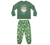 CERDÁ LIFE'S LITTLE MOMENTS Chico de Baby Yoda en The Mandalorian-Pijama Familiar a Juego 100% Algodón-Licencia Oficial Disney, Verde Oscuro, 10 Años para Niños (2200008187_T10A-C58)