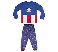 CERDÁ LIFE'S LITTLE MOMENTS Chico de Capitan America [ Los Vengadores ] -Pijama de Invierno 100% Algodón-Licencia Oficial Marvel, Rojo, 10 años para Niños