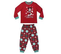 CERDÁ LIFE'S LITTLE MOMENTS Chico de Mickey Mouse-Pijama Familiar a Juego de Navidad 100% Algodón-Licencia Oficial Disney, Rojo, 12 años para Niños