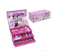CERDÁ LIFE'S LITTLE MOMENTS Cofre para Colorear de Minnie Mouse - Incluye Rotuladores, Acuarelas y Lapiceros de Colores - Con Cuadernillo para Dibujar - Producto Original Diseñado en España