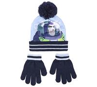 CERDÁ LIFE'S LITTLE MOMENTS - Conjunto de 2 Piezas de Buzz Lightyear - Conjunto Gorro y Guantes de Invierno para Niño de Color Azul - Licencia Oficial Disney