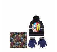 CERDÁ Conjunto Avengers 3 piezas gorro, braga y guantes gris - Licencia Oficial Marvel niño