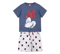 CERDÁ LIFE'S LITTLE MOMENTS Conjunto de Dos Piezas niña de Verano | Pantalon Corto + Camiseta de Algodón 100% de Minnie Mouse-Licencia Oficial Disney, Gris, 6 Años para Niñas