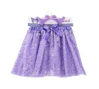 CERDÁ LIFE'S LITTLE MOMENTS - Conjunto de tutú para niña con diadema, disfraz de princesa oficial Disney & Sanrio, talla única 3-8 años (3489 violeta Kuromi)