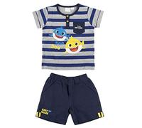 CERDÁ LIFE'S LITTLE MOMENTS Conjunto Dos Piezas Bebe Niño Baby Shark-Licencia Oficial Nickelodeon, Azul, 12 meses para Bebés