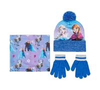 CERDÁ LIFE'S LITTLE MOMENTS | Conjunto Gorro, Guntes y Braga Frozen Cómodo y Práctico Ideal para el día a día - Gorro Guantes y Braga Pack Completo Frozen