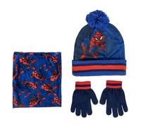 CERDÁ LIFE'S LITTLE MOMENTS Conjunto Gorro, Guntes y Braga Spiderman Cómodo y Práctico Ideal día 3 Piezas, Multicolor, One Size para Niños