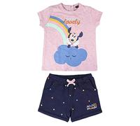 CERDÁ LIFE'S LITTLE MOMENTS Conjunto Ropa Bebe Niña Disney Minnie Mouse-Camiseta + Pantalon de Algodón, Blanco, 6 Meses para Bebés