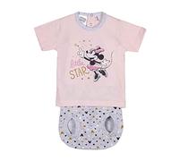 CERDÁ LIFE'S LITTLE MOMENTS - Conjunto veraniego 2 Piezas con Ranitas Bebe Niña y Camisetas para Bebe de Manga Corta | En algodón 100% y estampado de Minnie Mouse