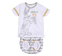 CERDÁ LIFE'S LITTLE MOMENTS - Conjunto Veraniego de 2 Piezas Compuesto por Ranitas Bebe Niño y Camisetas para Bebe de Manga Corta | Fabricado en algodón 100% con los Personajes de Looney Tunes