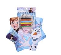 CERDÁ LIFE'S LITTLE MOMENTS - Cuaderno de Dibujo para Colorear de Elsa, Anna y Olaf de Frozen Incluye 6 Lápices de Colores y 15 Pegatinas | Regalo Original para Peques - Licencia Oficial Disney