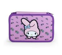 CERDÁ LIFE'S LITTLE MOMENTS Estuche de 3 cremalleras My Melody Cerdà | Licencia Oficial Sanrio | 3 Compartimentos | Escuela Primaria y Mediana | Rosa Impresión Kawaii con parche de goma