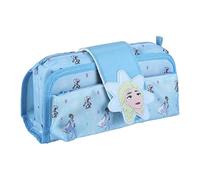 CERDÁ LIFE'S LITTLE MOMENTS - Estuche Escolar 3 Compartimentos Niña de Frozen 2/Podrá Llevar Todo el Material Escolar Necesario para Primaria - Licencia Oficial Disney, Azul, 2700000306