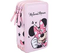 CERDÁ LIFE'S LITTLE MOMENTS - Estuche Escolar 3 Compartimentos Niña de Minnie Mouse | Incluye Todo el Material Escolar Necesario para Preescolar y Primaria - Licencia Oficial Disney