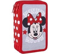 CERDÁ LIFE'S LITTLE MOMENTS - Estuche Escolar 3 Compartimentos Niña de Minnie Mouse - Licencia Oficial Disney, Multicolor, 2700000399