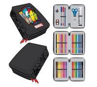 CERDÁ LIFE'S LITTLE MOMENTS - Estuche Escolar 3 Compartimentos Niño de The Avengers | Incluye Todo el Material Escolar Necesario para Preescolar y Primaria - Licencia Oficial Marvel