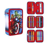 CERDÁ Life'S Little Moments - Estuche Escolar 3 Compartimentos Niño de The Avengers - Licencia Oficial Marvel
