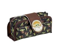 CERDÁ LIFE'S LITTLE MOMENTS - Estuche Escolar 3 Compartimentos Niño de The Mandalorian Podrá Llevar Todo el Material Escolar Necesario para Primaria - Licencia Oficial Star Wars, Marrón, 2700000309