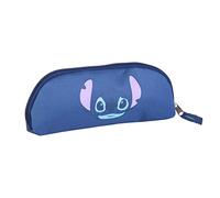 CERDÁ LIFE'S LITTLE MOMENTS - Estuche Escolar de Niña de Stitch Portatodo con Apertura de Cremallera - Licencia Oficial Disney, Azul