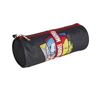 CERDÁ LIFE'S LITTLE MOMENTS - Estuche Escolar Redondo de Niño de The Avengers [Capitan America Hulk Thor e Iron Man] Portatodo con Apertura de Cremallera - Licencia Oficial Marvel, Negro, 2100003835