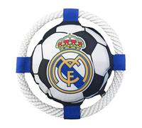 CERDÁ LIFE'S LITTLE MOMENTS Frisbee para Perro con Cuerda Real Madrid - Juguete Interactivo Oficial, Diseño Exclusivo del Club, Ideal para Ejercicio, Morder y Jugar, Resistente