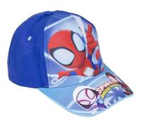 Gorra Infantil con Visera de Spidey-Azul-51 cm-Elaborada con 65% Algodón y 35% Poliéster-Estampado de Spidey-Producto Original Diseñado en España
