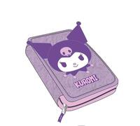 CERDÁ Life'S Little Moments Hello Kitty Kuromi - Estuche Infantil con 2 Compartimentos con Cremallera Rellenos de papelería para Escuela, Arte y Viajes