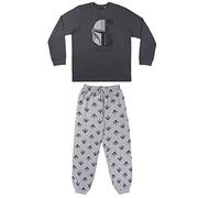 CERDÁ LIFE'S LITTLE MOMENTS Hombre The Mandalorian-Pijama de Invierno 100% Algodón-Licencia Oficial Disney, Gris, M