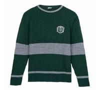 CERDÁ LIFE'S LITTLE MOMENTS SLYTHERIN Jersey de Punto de Harry Potter con Cuello Redondo y Manga Larga S-Licencia Oficial, Verde, Unisex Adulto