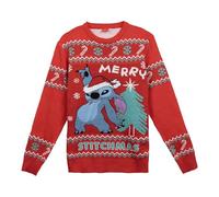 CERDÁ LIFE'S LITTLE MOMENTS Jersey Punto NAVIDEÑO Suéter, Stitch Adultos, XS Unisex Adulto