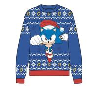 CERDÁ LIFE'S LITTLE MOMENTS | Jersey Punto Navideño Sonic para Niños - Suéter Navidad Niños Festivo con Diseño Retro del Icono de Videojuegos Sonic
