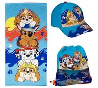 CERDÁ LIFE'S LITTLE MOMENTS Juego de Toallas de la Patrulla Canina con Bolsa, Toalla de baño y Bolsa de Almacenamiento para pequeños Fans