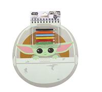 CERDÁ LIFE'S LITTLE MOMENTS - Cuaderno de Dibujo para Colorear de Baby Yoda (The Mandalorian) Incluye 6 Lápices de Colores y 15 Pegatinas - Licencia Oficial Star Wars, MULTICOLOR